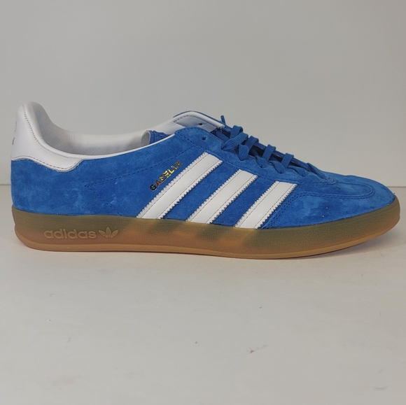 Adidas Men’s Gazelle Indoor Originals Mens Size 11 Blue Bird Gum H06260 Shoes - Picture 4 of 12